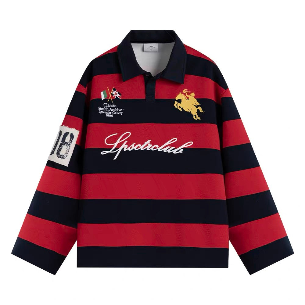 Loopsoon Striped Rugby Polo Shirt | Vintage9ja