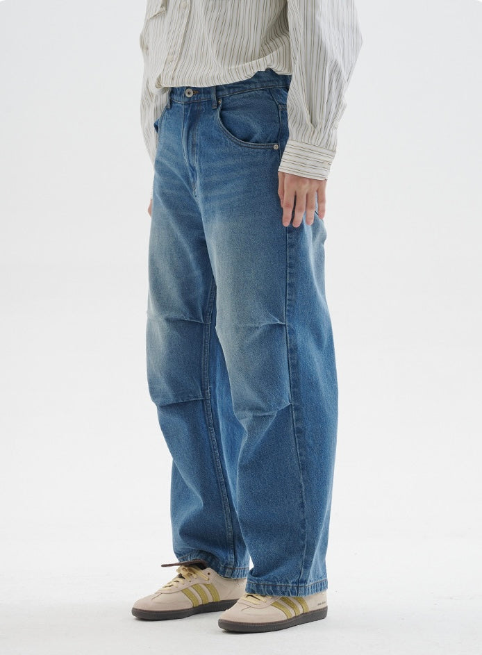 BUTTBILL 24SS Straight Paratrooper Heavy Pleated Denim