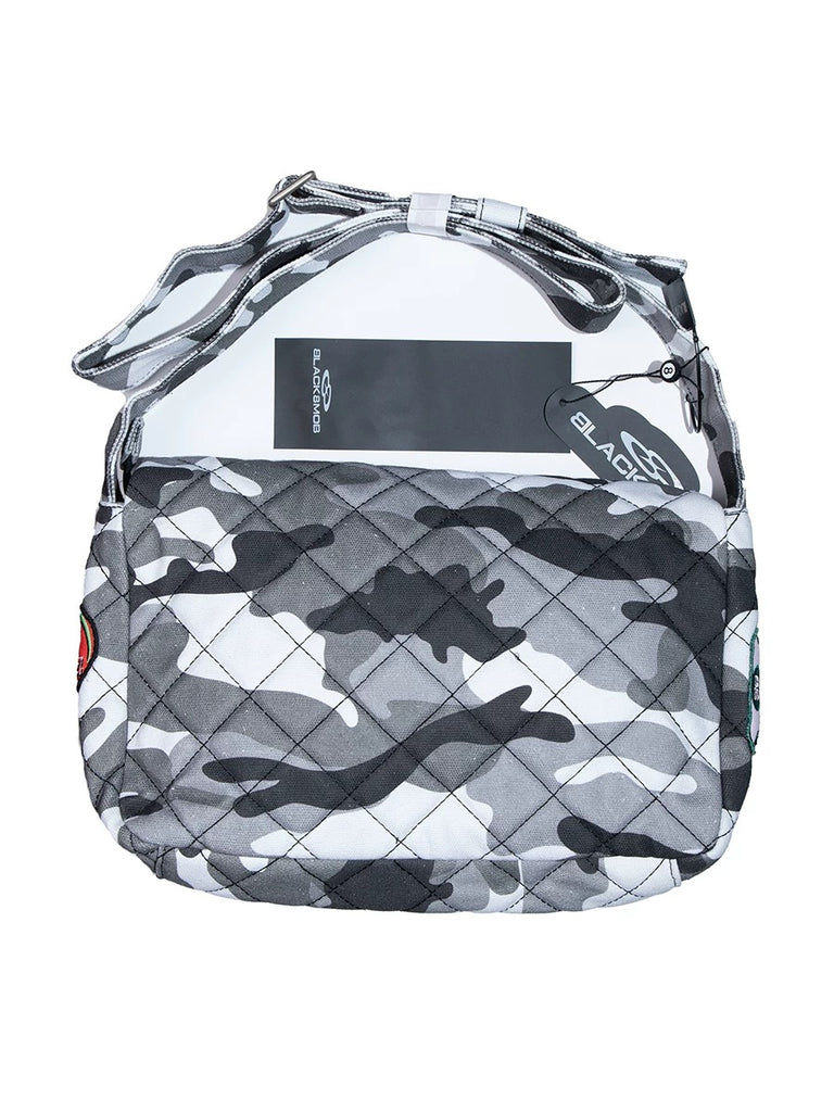 BLACK8MOB Snow Camouflage Badge Crossbody Bag