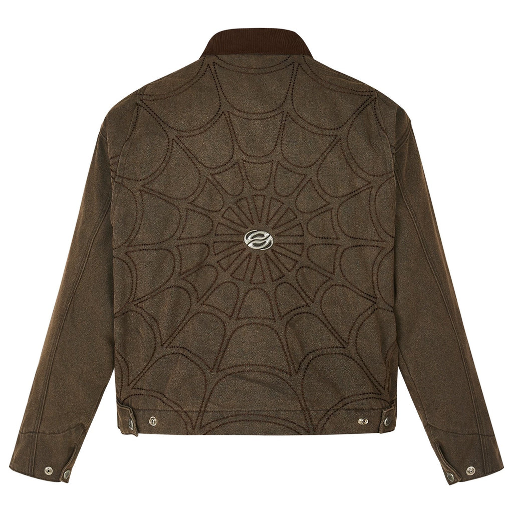 R69 Guochao Spider Web Embroidery Jacket