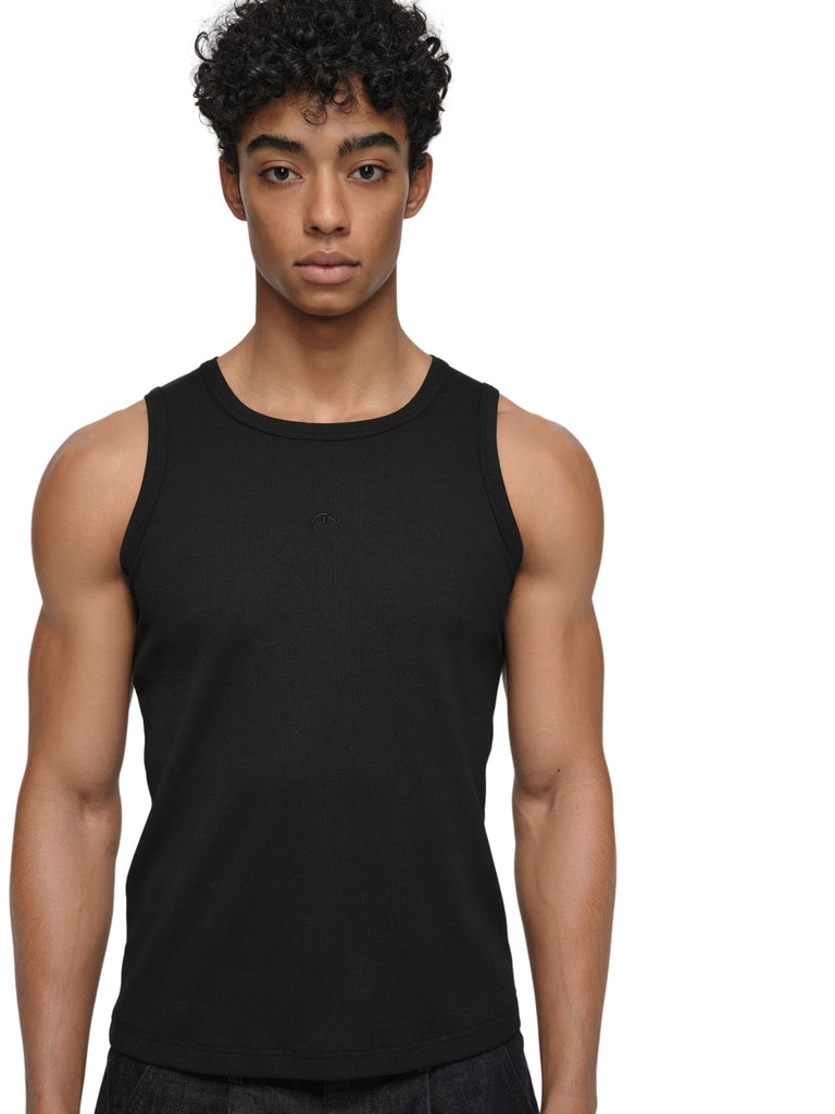 AaNn Normcore Essential Black Ribbed Tank Top