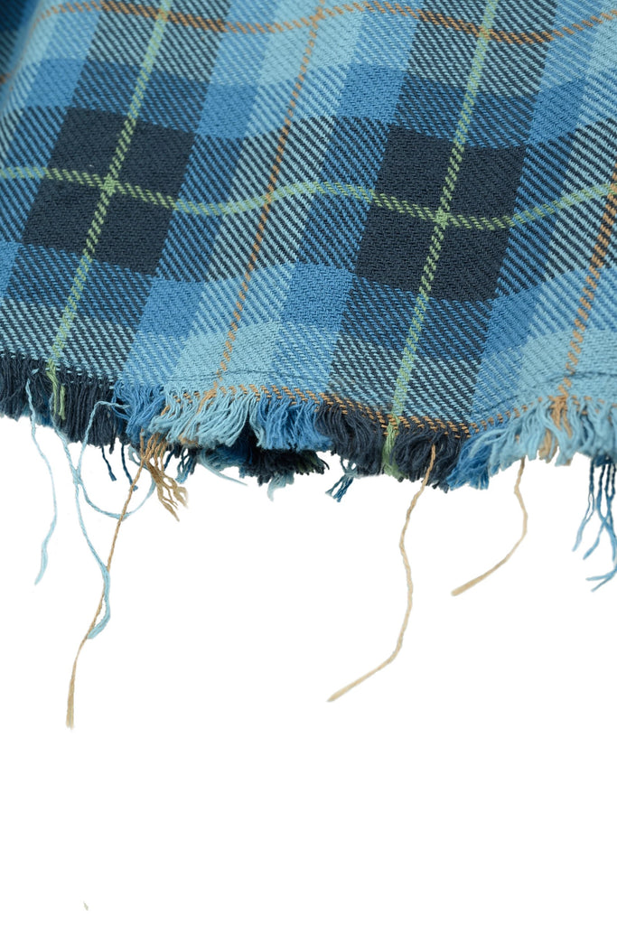 NLH Distressed Long-sleeve Plaid Shirt