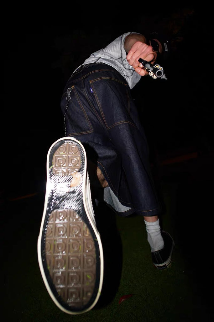 VOWPROGRESS STRUCTURED DENIM JORTS