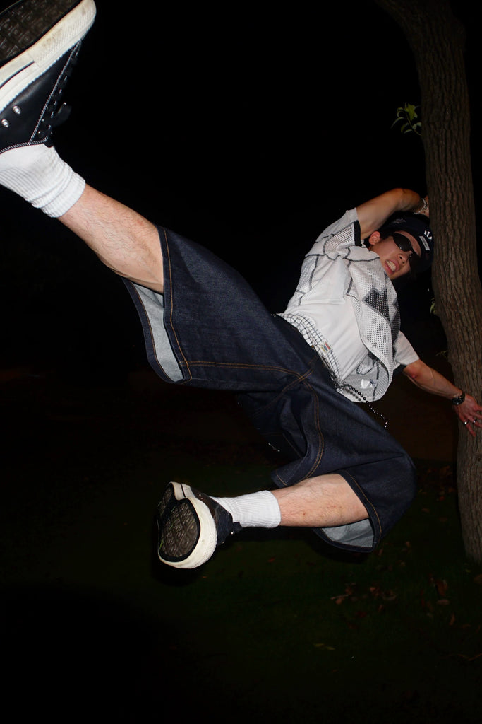 VOWPROGRESS STRUCTURED DENIM JORTS