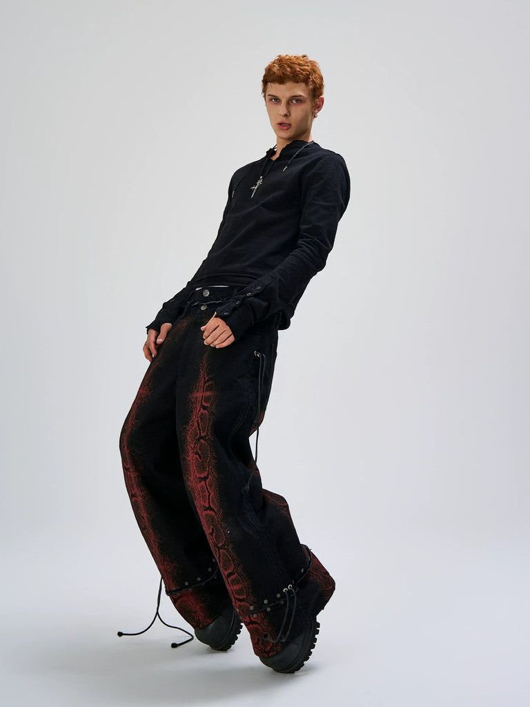 FLYERRER Venom Trail Wide-Leg Denim