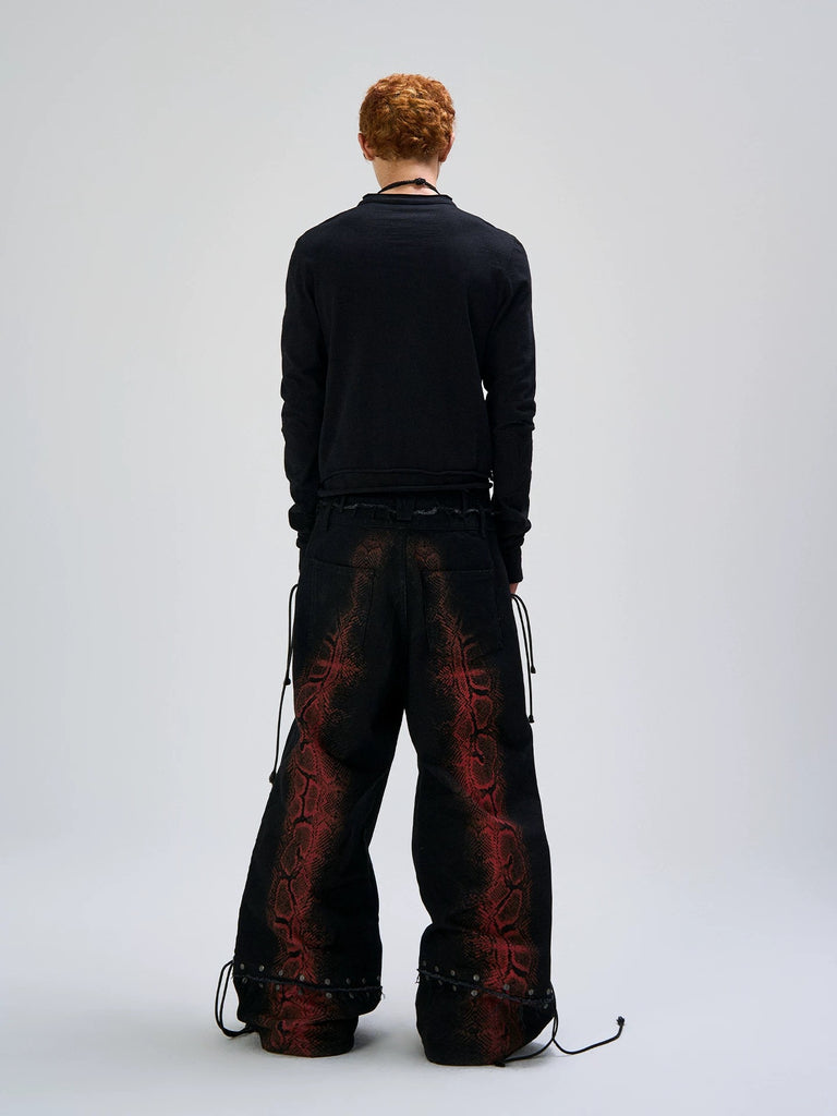 FLYERRER Venom Trail Wide-Leg Denim