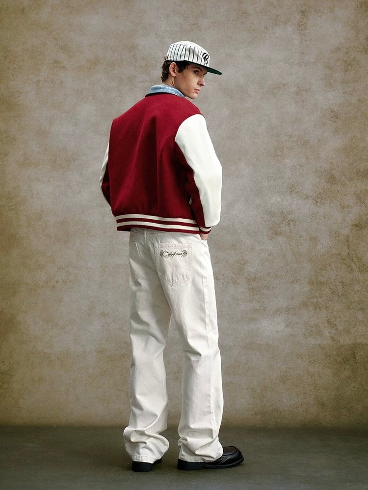 Yadcrew Ornate Crest Wide-leg Denim