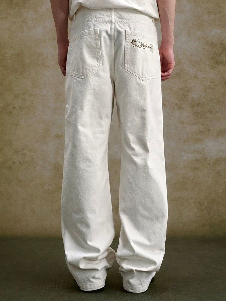 Yadcrew Ornate Crest Wide-leg Denim