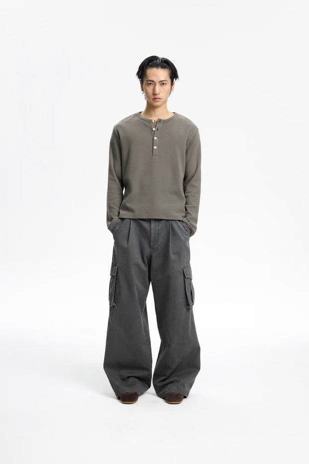 Insait Waffle Henley Longsleeve Shirt