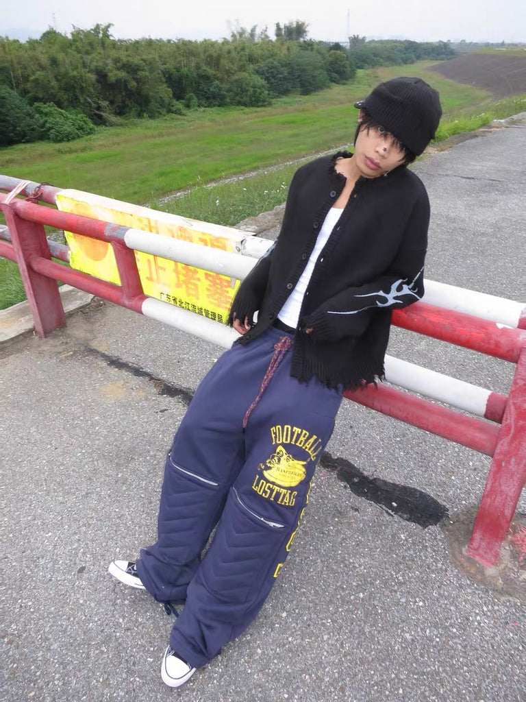 ANTIDOTE Gothic Distressed Knit Cardigan