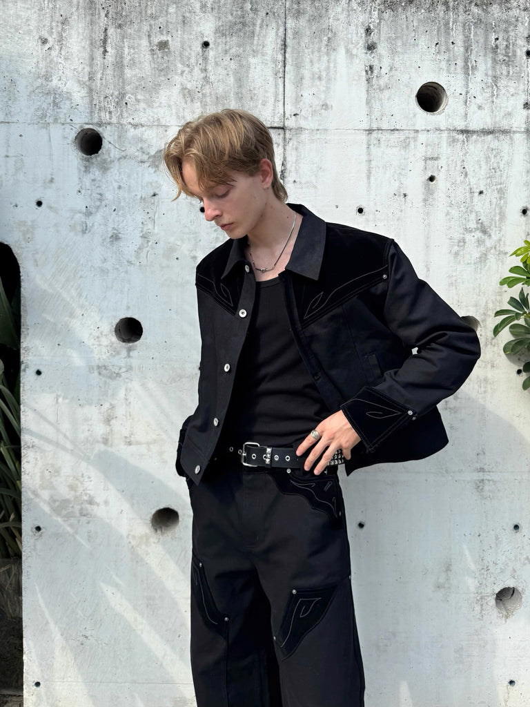 Esaias Sculpted Panel Cropped Jacket