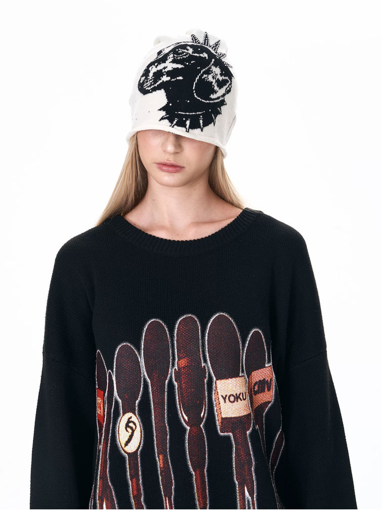 Fourth3ex Punk Canine Knit Beanie