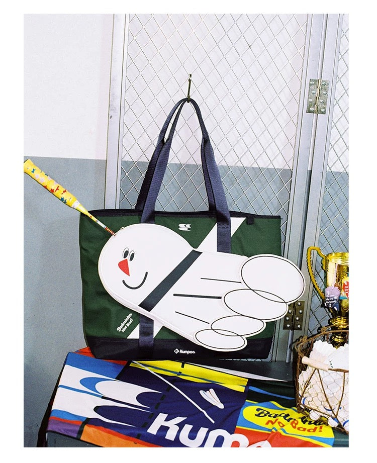 KUMPOO Smile Shuttlecourt Tote Bag