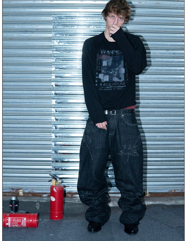 SURUDO Selvedge Raw Straight Leg Denim