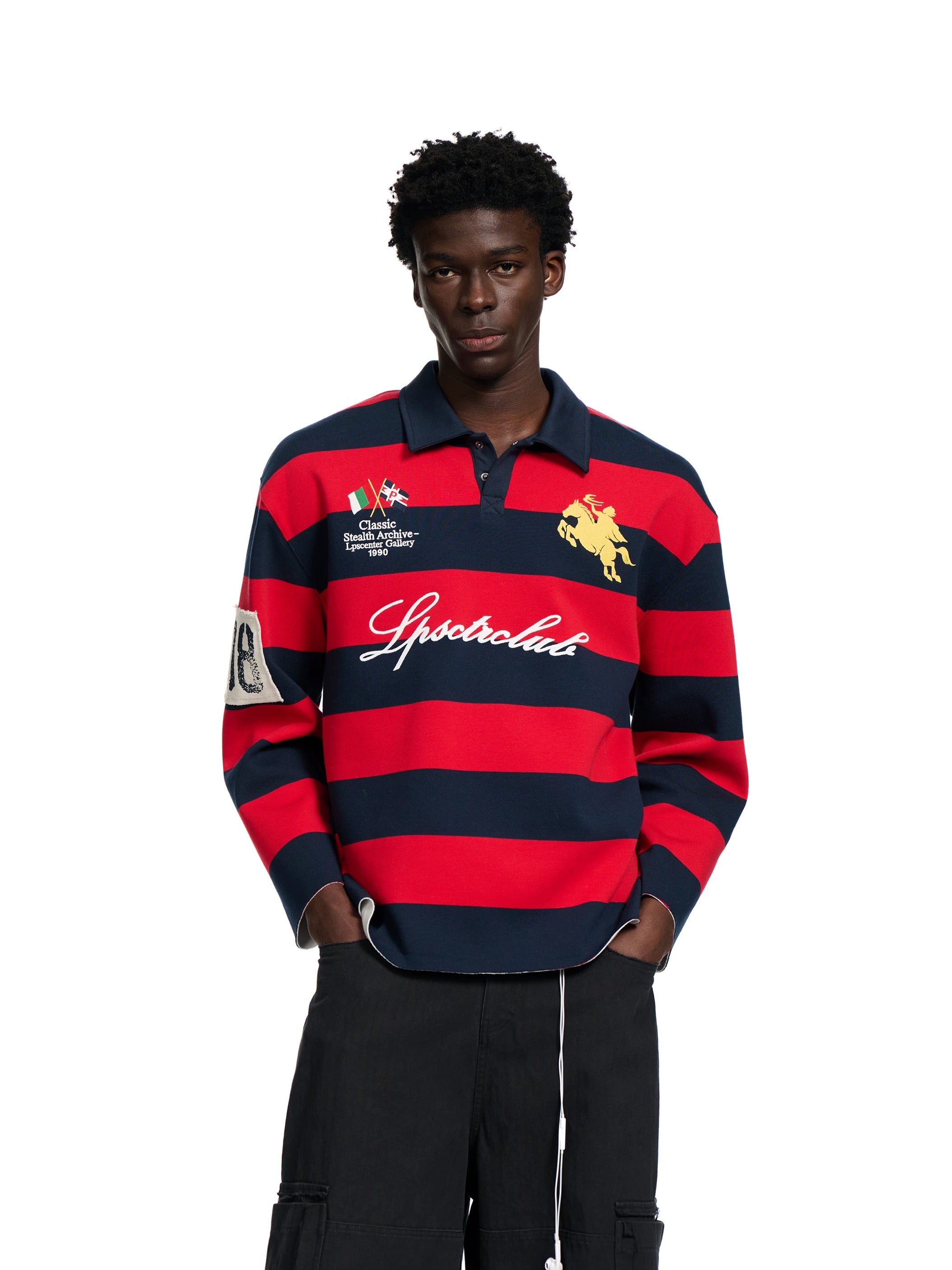 Loopsoon Striped Rugby Polo Shirt | Vintage9ja