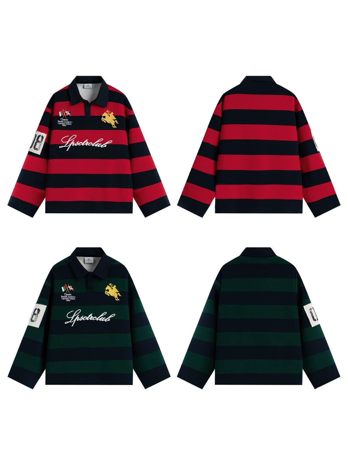 Loopsoon Striped Rugby Polo Shirt | Vintage9ja