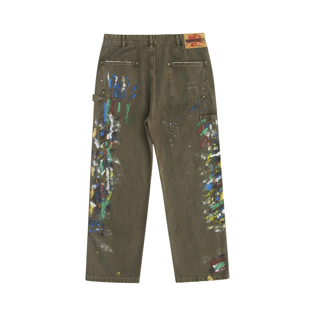 Brokenonyx Paint Splatter Carpenter Pants