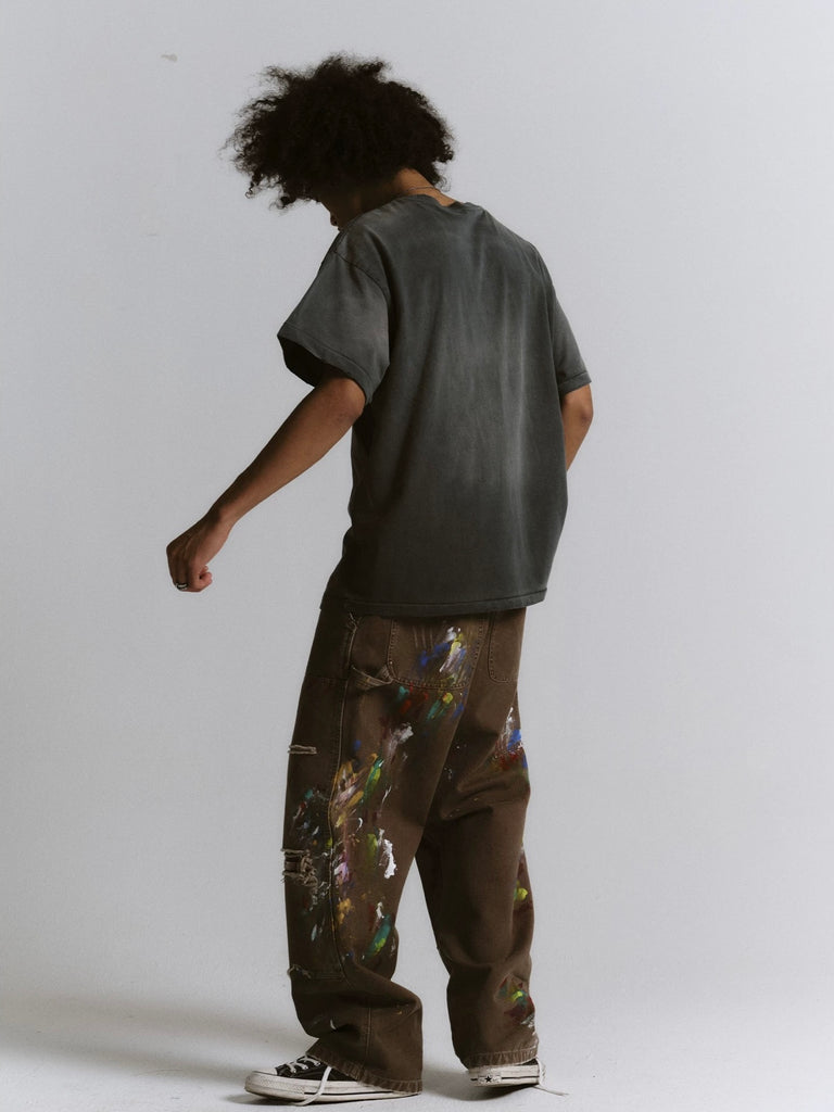 Brokenonyx Paint Splatter Carpenter Pants