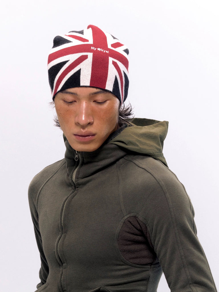 NyDkyel Union Jack Knitted Beanie