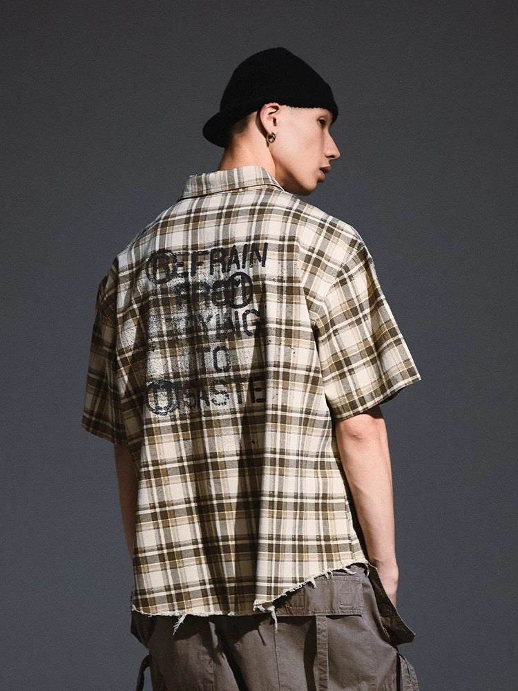 Remedy Graffiti Plaid Shirt