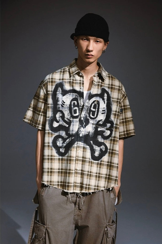 Remedy Graffiti Plaid Shirt