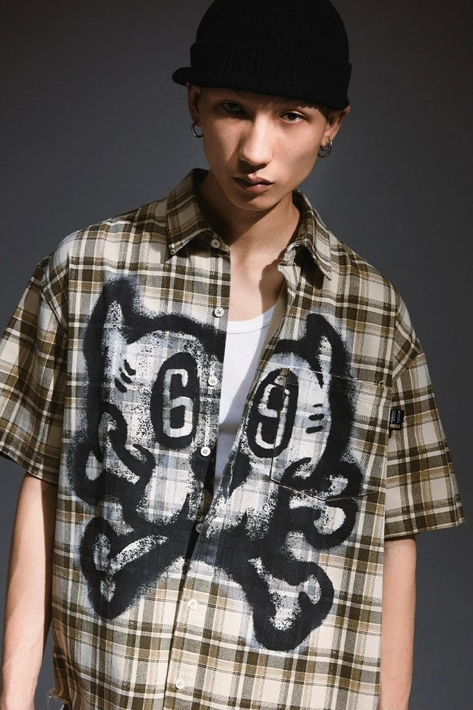 Remedy Graffiti Plaid Shirt
