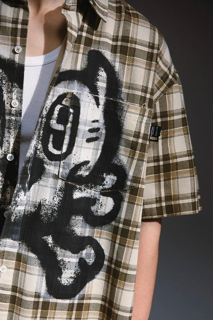 Remedy Graffiti Plaid Shirt