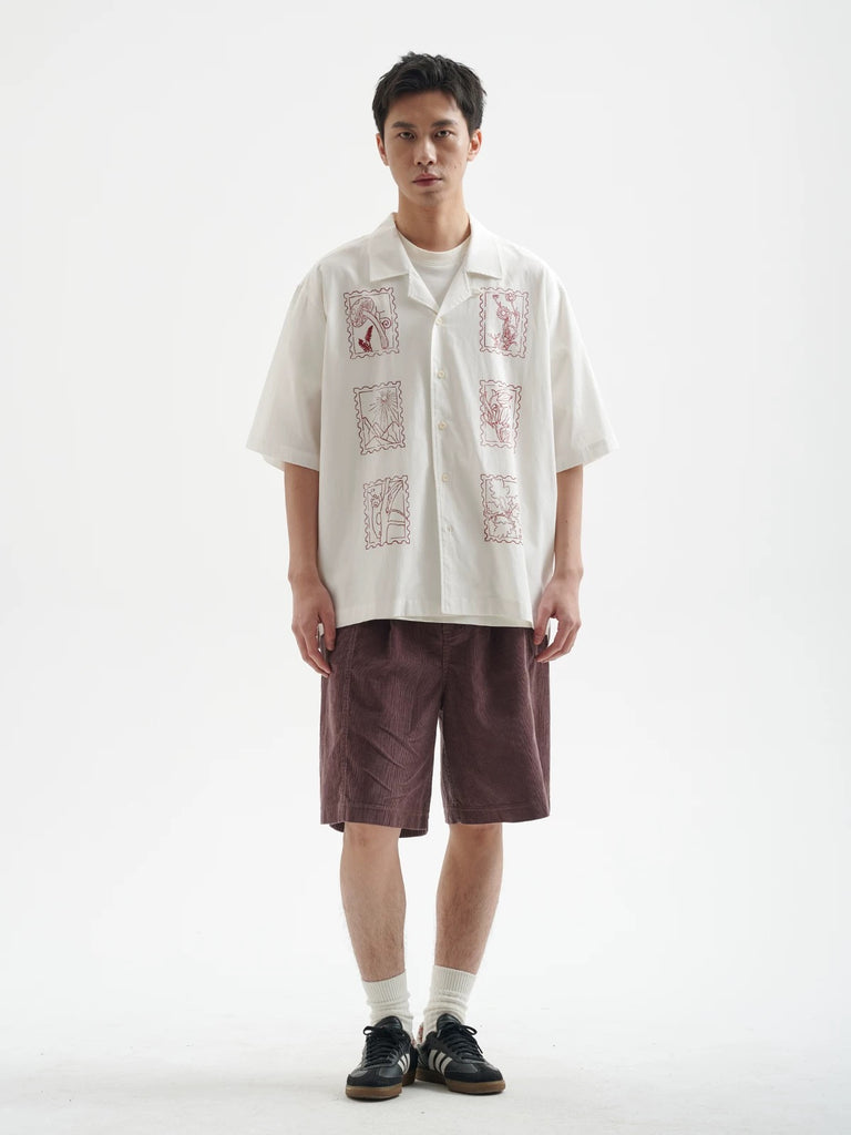 BUTTBILL 25SS STAMP STORIES CUBAN SHIRT