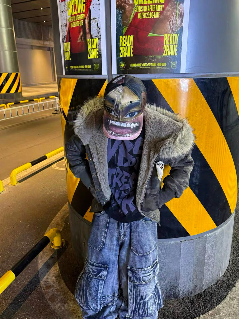 YBSSTREETMARKET Grillz Face Art Cap
