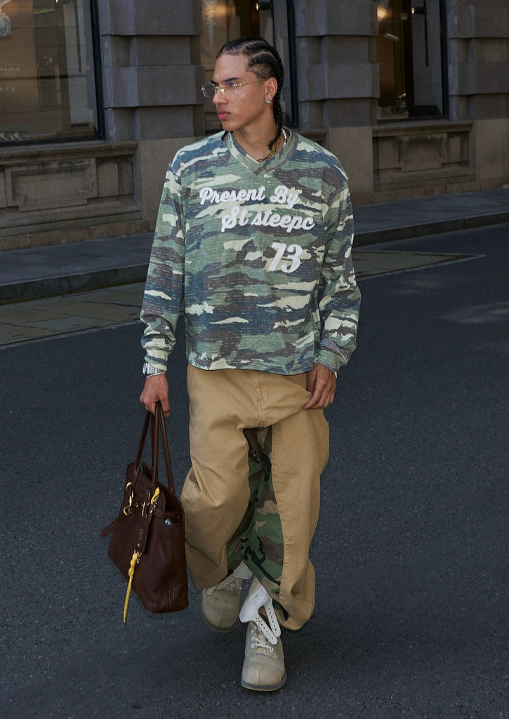 STEEPC Panelled Camo Work Pants