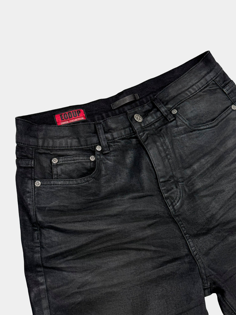 EODUP Coated Flared Denim