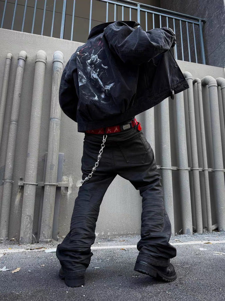 EODUP Coated Flared Denim