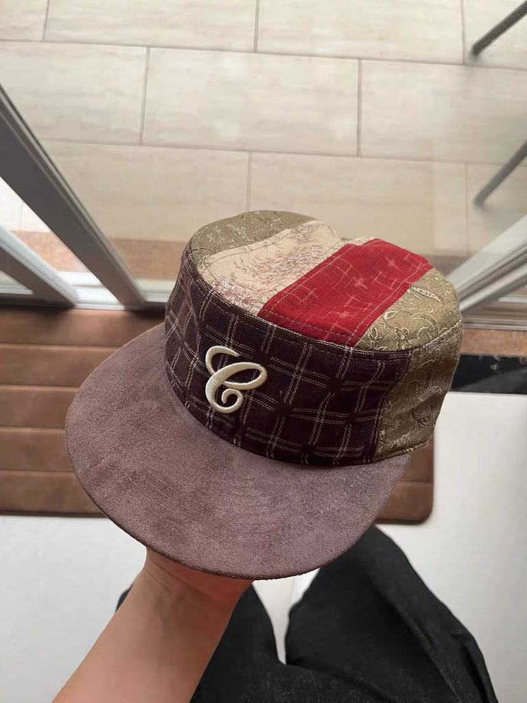 6CRAYON Patchwork Flat Top Baseball Cap