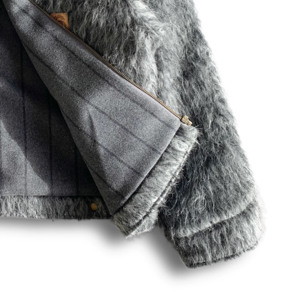 6CRAYON Grey Furry Workwear Jacket