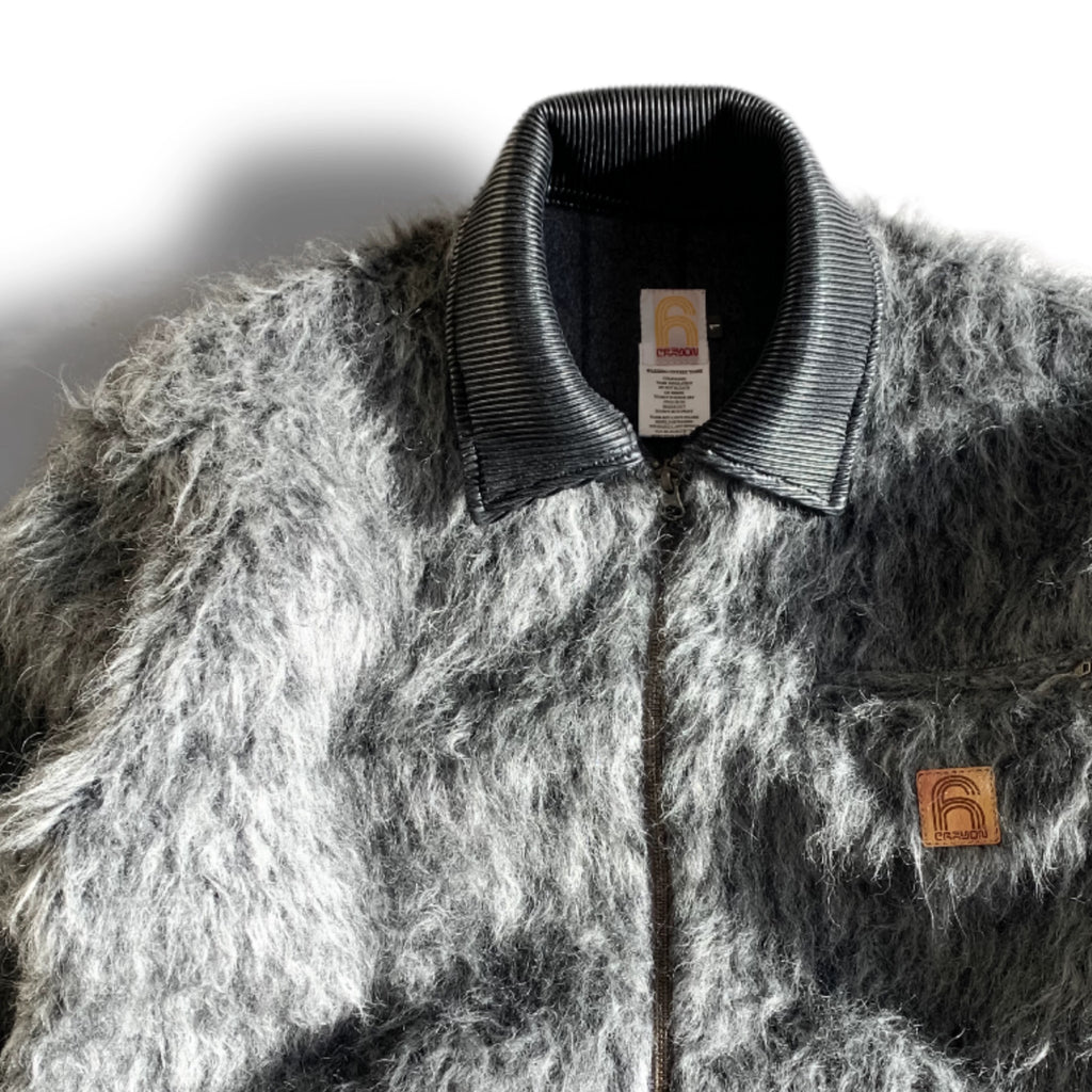 6CRAYON Grey Furry Workwear Jacket