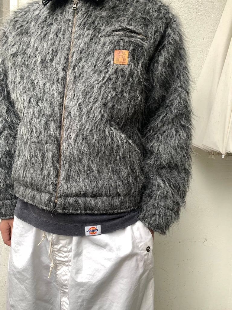 6CRAYON Grey Furry Workwear Jacket