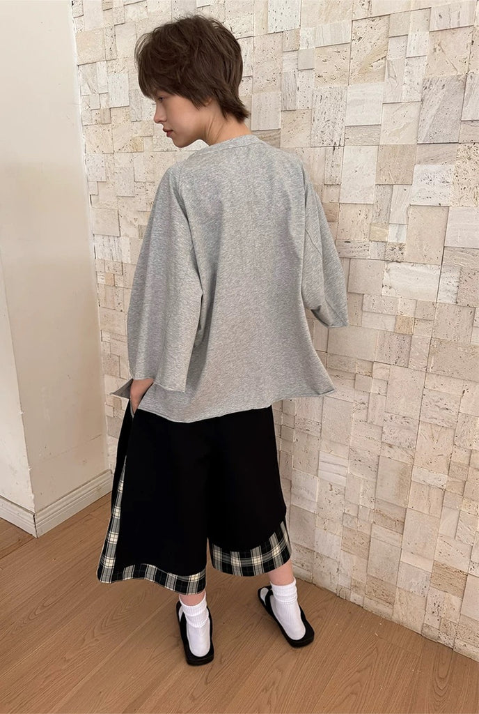 CasseSango Layered Plaid Shorts