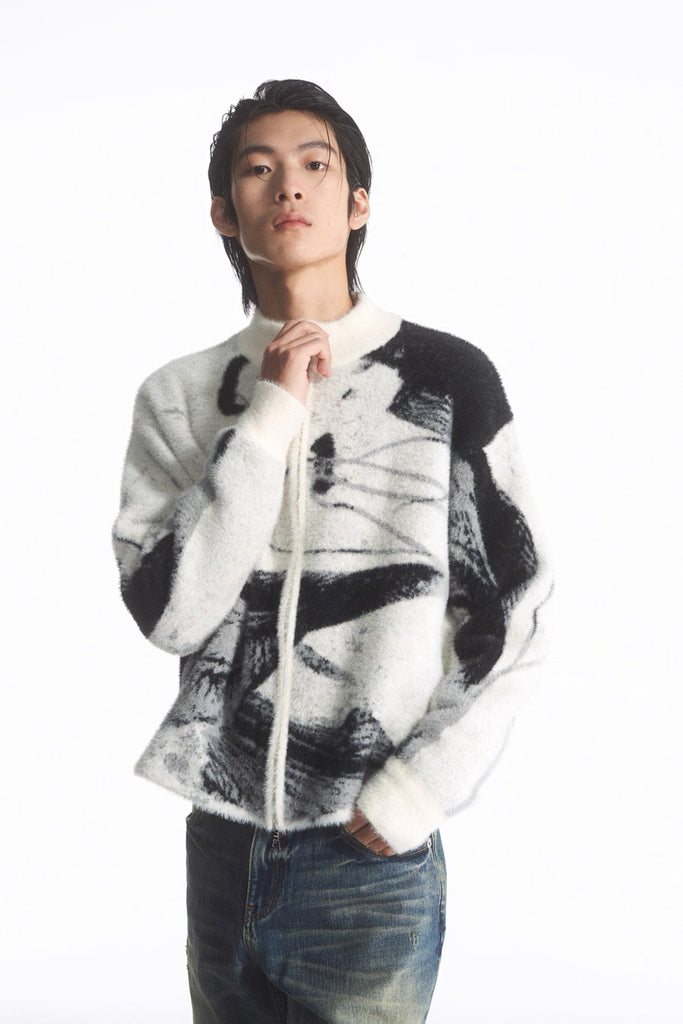 LIMPIDOCULUS Zip Knit Cardigan