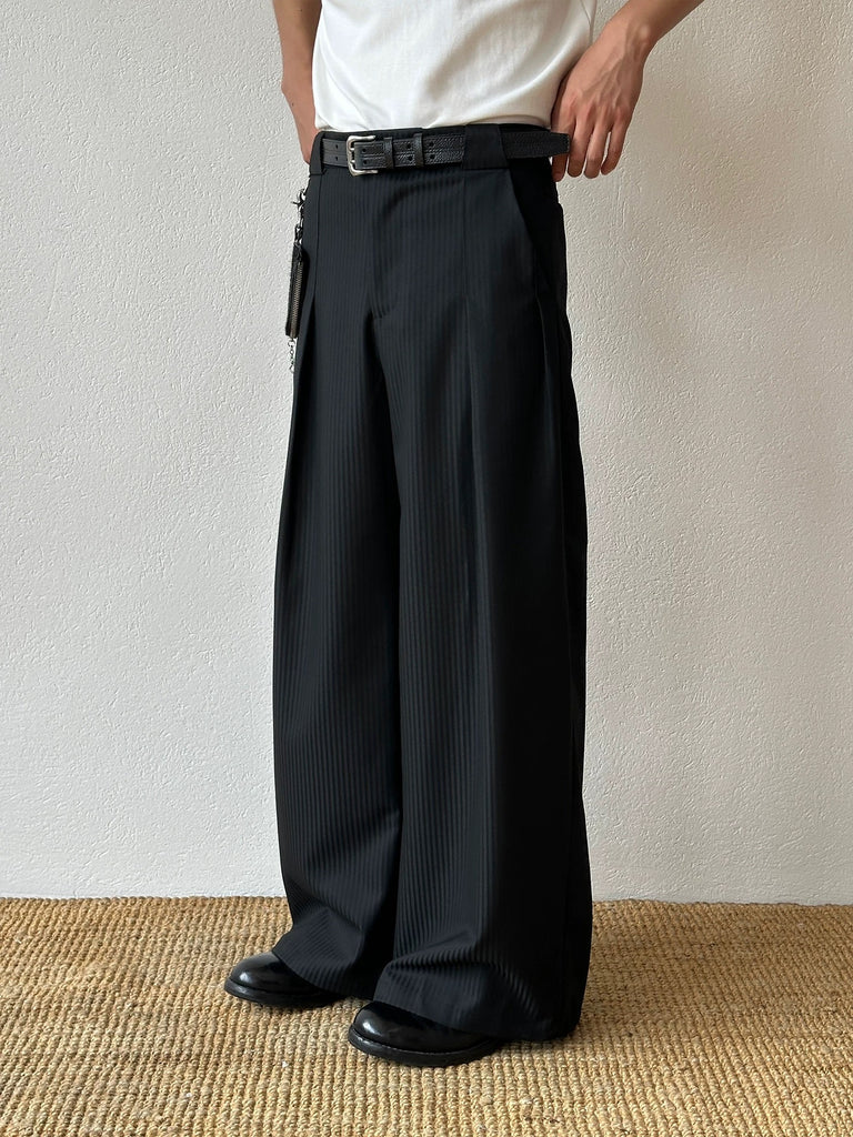 FDM Pinstripe Wide-Leg Trousers
