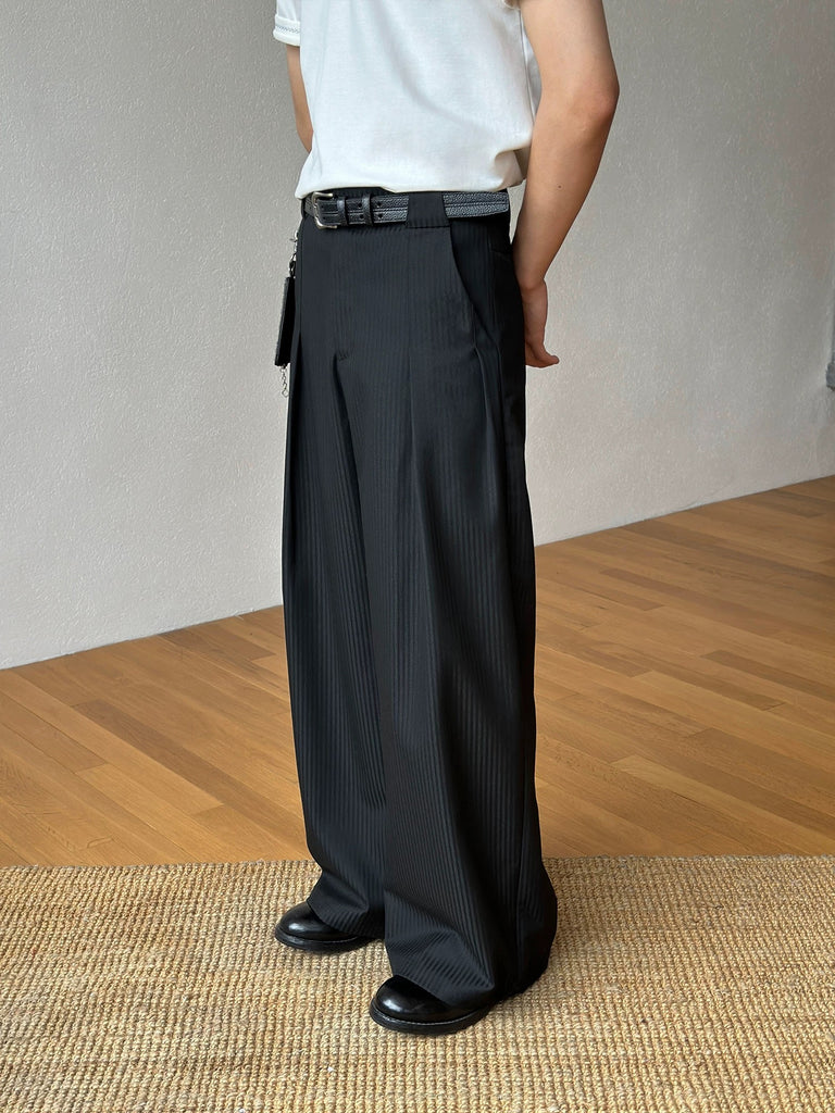 FDM Pinstripe Wide-Leg Trousers