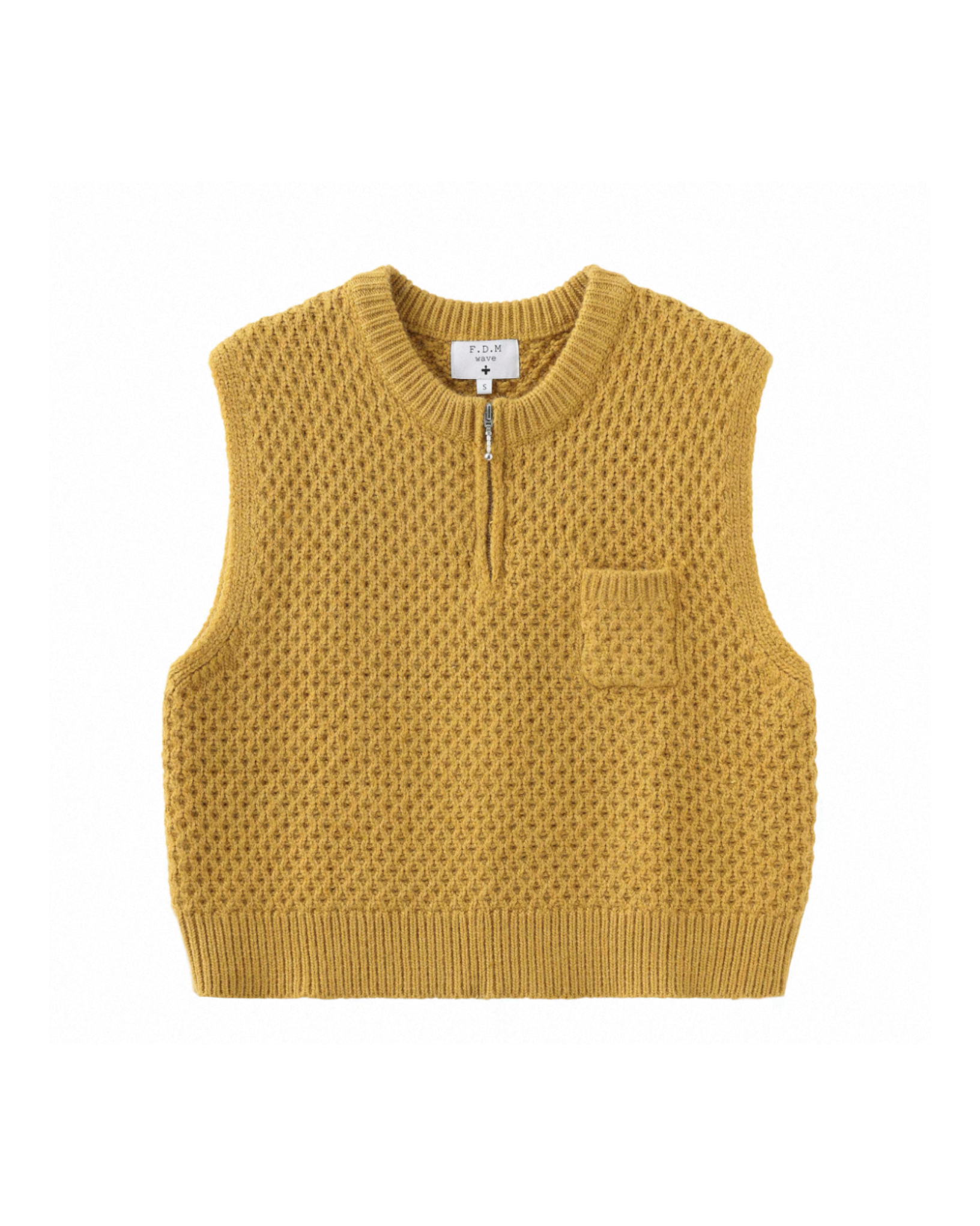 FDM Honeycomb Zip Knit Vest | Vintage9ja